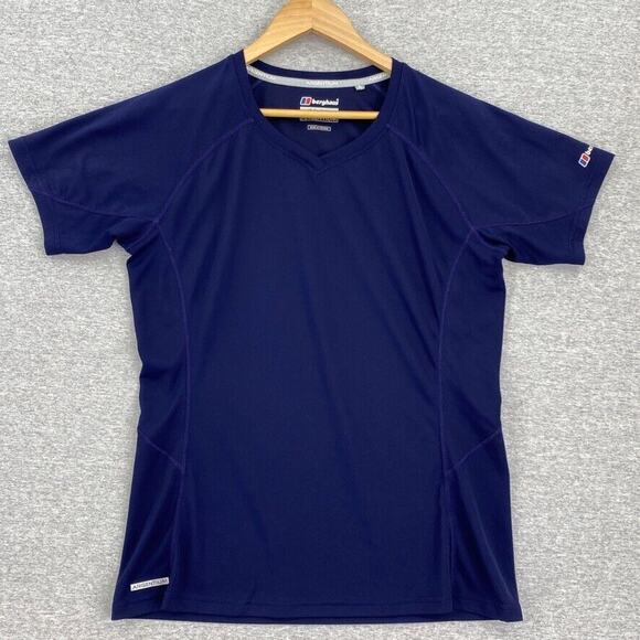 Berghaus Shirt Womens Extra Large Blue Argentium Short Sleeve Pullover Crew Neck - Picture 1 of 12